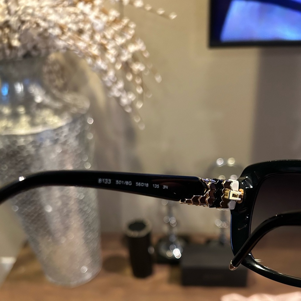BVLGARI BLACK 8133 SUNGLASSES GOLD DETAILS-PRE-LOVED/GOOD CONDITION!😎 - Picture 8 of 15
